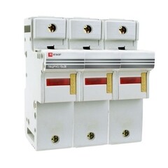 Предохранитель-разъединитель EKF ПВЦ 3P 32А 500 В на DIN-рейку с индикацией (pr-10-38-3) - фото 1