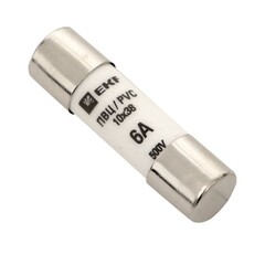 Вставка плавкая EKF ПВЦ 6А 50 кА 500 В цилиндрическая (TPS140) - фото 2