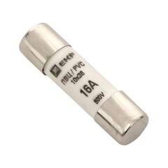 Вставка плавкая EKF ПВЦ 16А 50 кА 500 В цилиндрическая (pvc-10x38-16) - фото 2