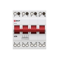 Трехпозиционный переключатель EKF PROxima ТПС-63 4P 63А 400 В на DIN-рейку (TPS463) - фото 3