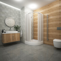 Душевой уголок Plastic Line City Relax белый 90х90х177 см полукруг полистирол 2 мм (ШПS_016725) - фото 3