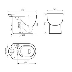 Унитаз-компакт Sanita Luxe Art с универсальным выпуском с сиденьем дюропласт микролифт белый (WC.CC/Art/2-DM/WHT.G/S1) - фото 10