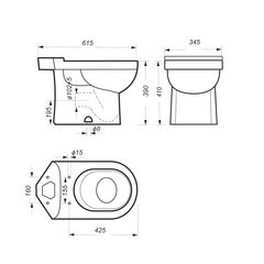 Унитаз-компакт Sanita Luxe Next с универсальным выпуском с сиденьем дюропласт микролифт белый (WC.CC/Next/2-DM/WHT.G/S1) - фото 10