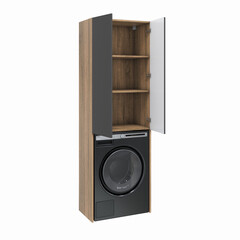 Шкаф над стиральной машиной Sanstar Graffa 65,2 см дуб вотан/графит софт (455.1-3.4.1.) - фото 2