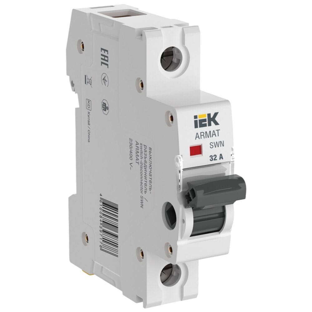 

Выключатель-разъединитель IEK Armat SWN 1P 32А 230 В на DIN-рейку (AR-SWN-1-032)