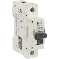 Автоматический выключатель модульный IEK Armat M06N 1P 10А тип C 6 кА 400 В (AR-M06N-1-C010)