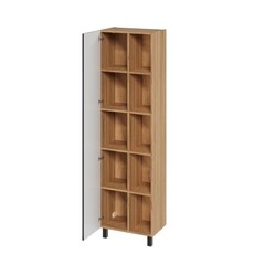 Пенал Sanstar Graffa 50 см подвесной/напольный левый дуб вотан/графит софт - фото 7