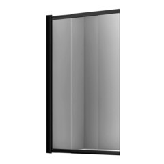 Шторка на ванну раздвижная 80х140х0,6 см профиль черный WasserKraft Dill (61S02-80) - фото 1