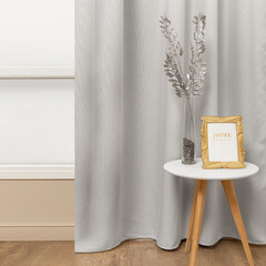 Штора имитация льна шампань 160х260 см Amore Mio (94610) - фото 3