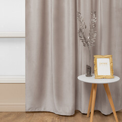Штора бархат бежевая 160х260 см Amore Mio (94624) - фото 3