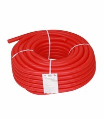 Труба гофрированная 32 мм СТС для металлопластиковых труб d20 мм красная (50 м) - фото 2