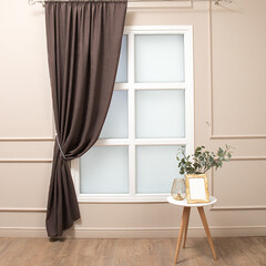 Изображение товара Штора канвас коричневая 160х260 см Amore Mio (98564)