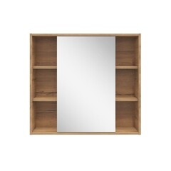 Зеркальный шкаф Sanstar Graffa 79,9х72,9х14,8 см подвесной дуб вотан - фото 1