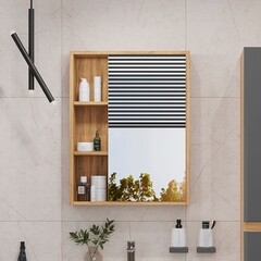 Зеркальный шкаф Sanstar Graffa 50х72,9х14,8 см подвесной дуб вотан - фото 3