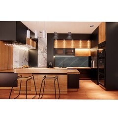 Панель самоклеящаяся ПВХ 490х490х4 мм Пластмаркет Гибкий мрамор сумрак 0,96 кв.м (4 шт.) - фото 3