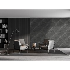 Панель самоклеящаяся ПВХ 490х490х4 мм Пластмаркет Гибкий мрамор сумрак 0,96 кв.м (4 шт.) - фото 2