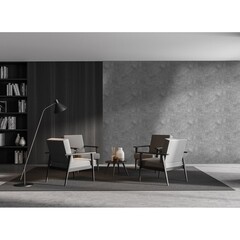 Панель самоклеящаяся ПВХ 490х490х4 мм Пластмаркет Гибкий мрамор бетон 0,96 кв.м (4 шт.) - фото 2