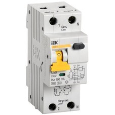 Автомат дифференциальный IEK Karat 50А 1P+N тип A 100 мА 6 кА (MAD22-5-050-C-100)
