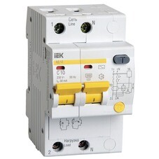 Автомат дифференциальный IEK Karat 10А 1P+N тип AC 30 мА 4,5 кА (MAD10-2-010-C-030)