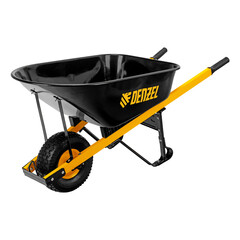 Тачка садово-строительная одноколесная Denzel 140 л 230 кг усиленная (68999) - фото 1