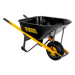 Тачка садово-строительная одноколесная Denzel 140 л 230 кг усиленная (68999) - фото 7