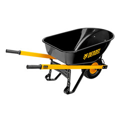 Тачка садово-строительная одноколесная Denzel 140 л 230 кг усиленная (68999) - фото 6