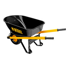 Тачка садово-строительная одноколесная Denzel 140 л 230 кг усиленная (68999) - фото 5