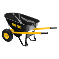 Тачка садово-строительная двухколесная Denzel 140 л 250 кг усиленная (69000) - фото 6