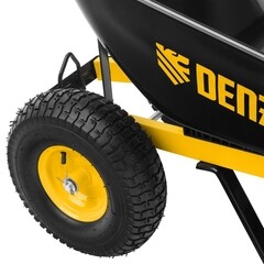 Тачка садово-строительная двухколесная Denzel 140 л 250 кг усиленная (69000) - фото 2