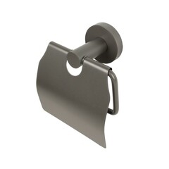 Держатель для туалетной бумаги Zenfort 21586 с крышкой металл графит (102075) - фото 1