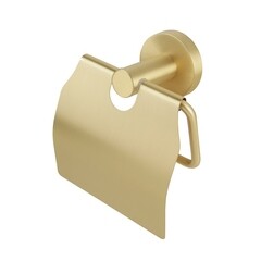 Изображение товара Держатель для туалетной бумаги Zenfort 23586 с крышкой металл золото (102045)