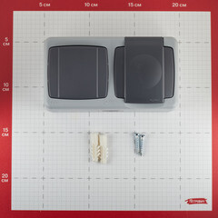 Блок выключатель и розетка Makel Mimoza одноклавишный накладной серый (36064202) - фото 4