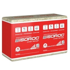 Изображение товара Утеплитель Isoroc Супер Теплый 50х610х1000 мм 6,1 кв.м
