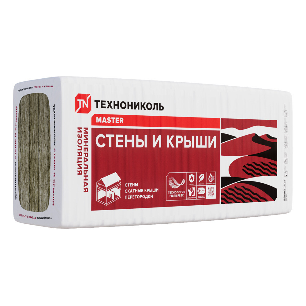 

Утеплитель Технониколь Стены и крыши 100х610х1000 мм 2,44 кв.м