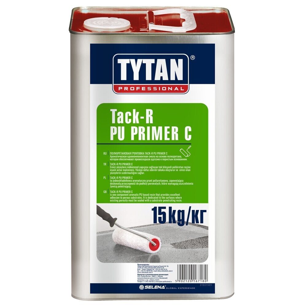 

Грунт полиуретановый Tytan Professional Tack-R PU Primer C 15 кг, Бесцветный