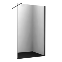 Изображение товара Душевая перегородка WasserKraft Abens черная 120х200 см стекло прозрачное 8 мм (20W40)