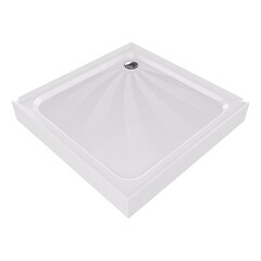 Поддон Alex Baitler акриловый 100х100х17 см квадрат белый низкий (AB10017H-2) - фото 1