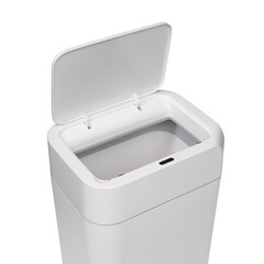 Ведро для мусора Доляна с крышкой 12 л пластик белое сенсорное - фото 7