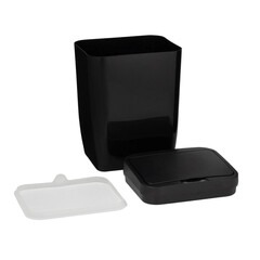 Ведро для мусора Доляна с крышкой 12 л пластик черное сенсорное - фото 2