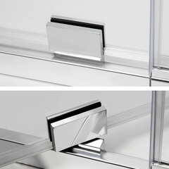 Душевая дверь WasserKraft Berkel стекло прозрачное 90х200 см профиль хром 6 мм распашная (48P04) - фото 8