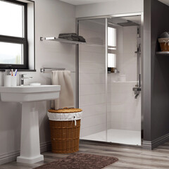 Душевая дверь WasserKraft Main стекло прозрачное 120х200 см профиль хром 6 мм раздвижная (41S05) - фото 2