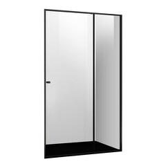 Душевая дверь WasserKraft Dill стекло прозрачное 110х200 см профиль черный 6 мм раздвижная (61S13) - фото 1