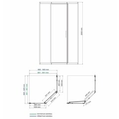 Душевой уголок WasserKraft Naab хром 90х90х200 см квадрат стекло прозрачное 8 мм (86S11) - фото 2