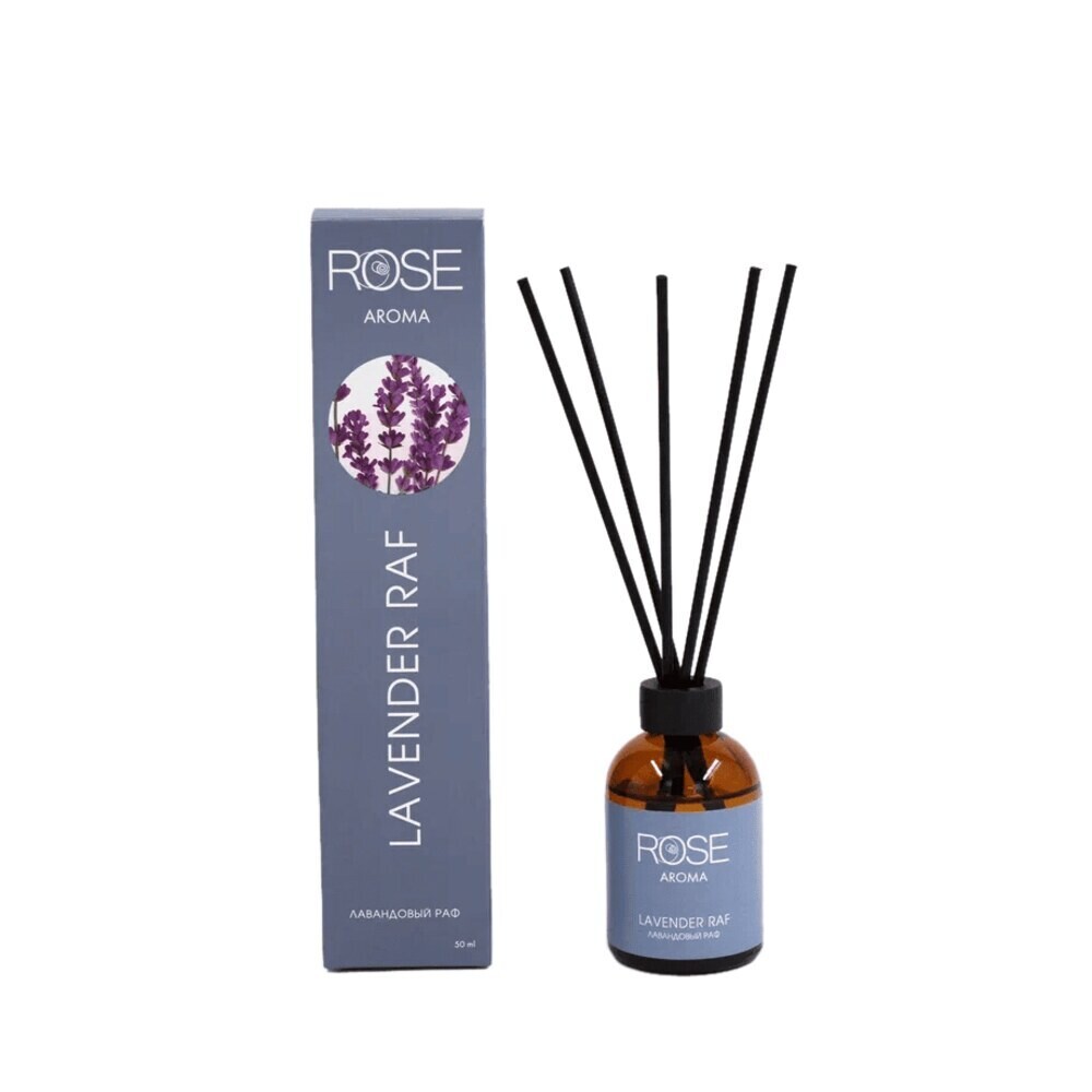 

Аромадиффузор с палочками Rose Lavender Raf 50 мл, Коричневый