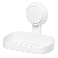 Мыльница для ванной Master House Нодрил с полкой на присоске пластик белая (75964) - фото 5