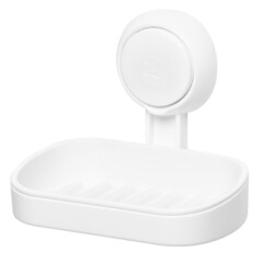 Мыльница для ванной Master House Нодрил с полкой на присоске пластик белая (75964) - фото 4