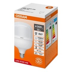Лампа светодиодная Osram Star HW E27 4000К 32 Вт 4000 Лм 140-265 В цилиндр матовая - фото 9
