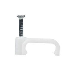 Скобы для крепления кабеля плоские EKF PROxima 14 мм полипропиленовые белые (50 шт.) (plcn-ss-14) - фото 2