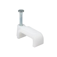 Изображение товара Скобы для крепления кабеля плоские EKF PROxima 14 мм полипропиленовые белые (50 шт.) (plcn-ss-14)