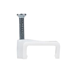 Скобы для крепления кабеля плоские EKF PROxima 12 мм полипропиленовые белые (50 шт.) (plcn-ss-12) - фото 2